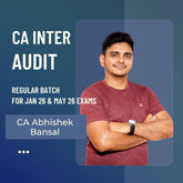 CA Inter Audit | Regular Batch By CA Abhishek Bansal | For Jan 26 & May 26 Exams